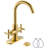 Centerset 2-handle Bathroom Faucet with Drain Assembly