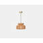 Luminaire suspendu 1 lumière Osier brun miel-294374362