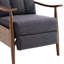 Fauteuil inclinable avec revêtement en lin gris foncé et pieds réglables pour un revêtement en mousse haute densité