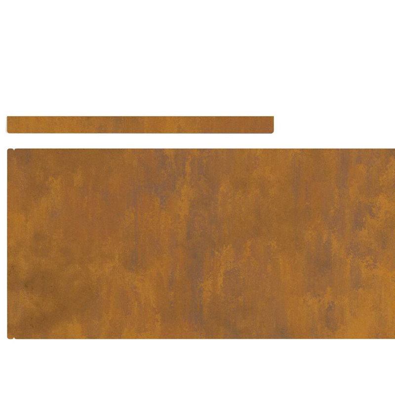 25cm H x 450cm W Weathering Steel Lawn Edging