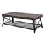 Table basse capitonnée en similicuir