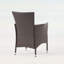 Chaises de salle à manger d'extérieur en osier PE multibrown, résistantes aux intempéries et confortables pour tout patio (ensemble de 2)