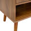 Armoire à chaussures 34,7 po x 13,7 po x 43 po multifonctionnelle de couleur noyer moderne et minimaliste - se fond parfaitement dans les maisons de style nordique et industriel-1167371461