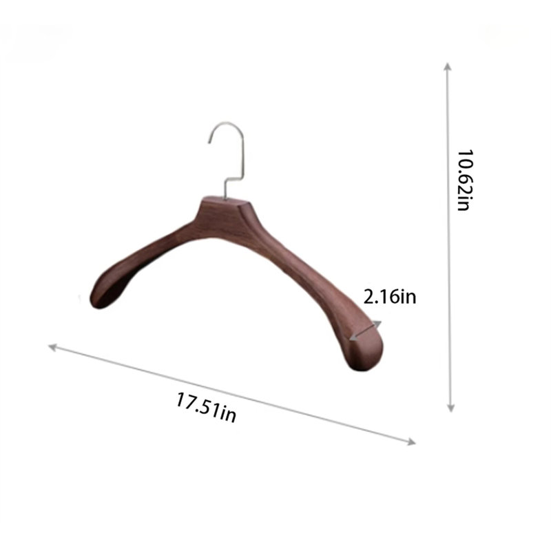 Gentlemen's Choice Wide-Shoulder Wooden Hangers, 4