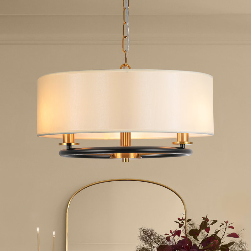 Luminaire suspendu cylindrique à 3 lumières
