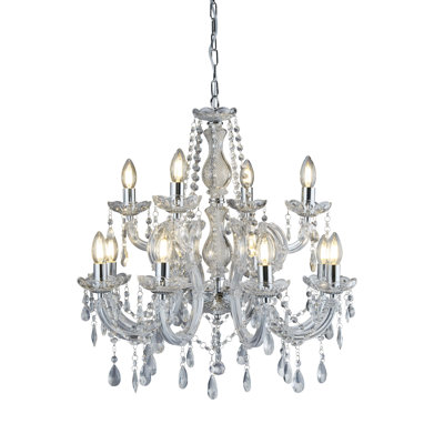 Kelly 12 - Light Candle Style Chandelier