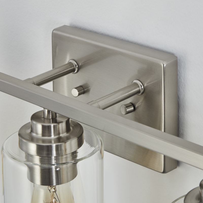 Quitterie - Éclairage pour meuble-lavabo, Nickel brossé, Clear, 5