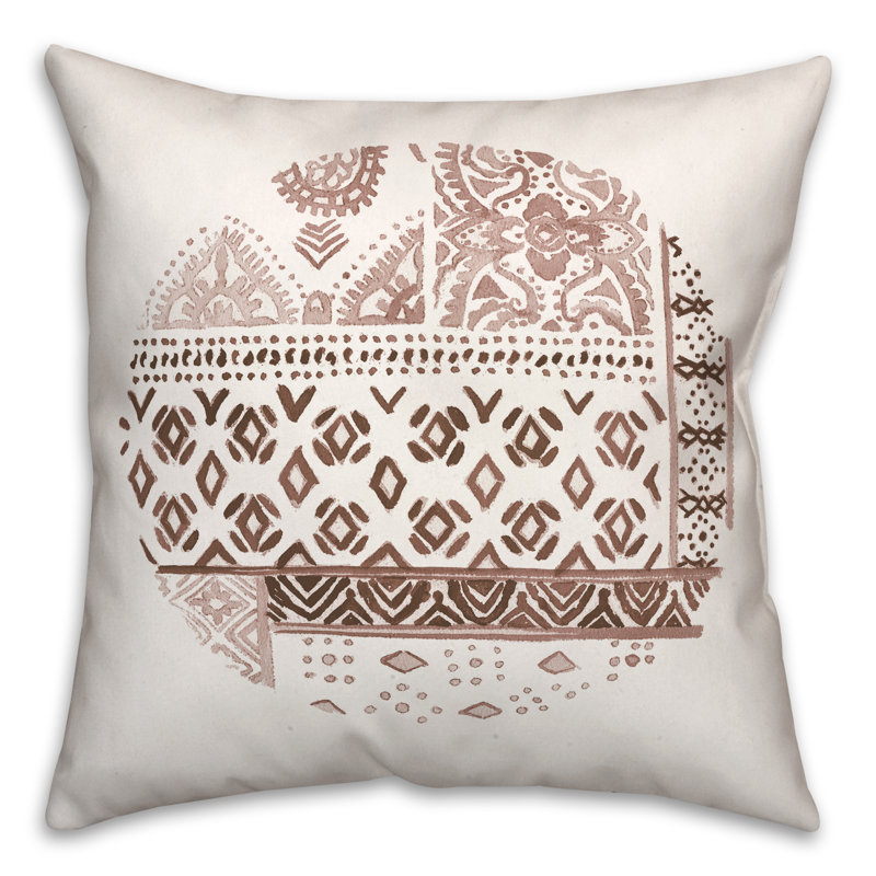 Housse et insert de coussin carré circulaire, 18 po x 18 po