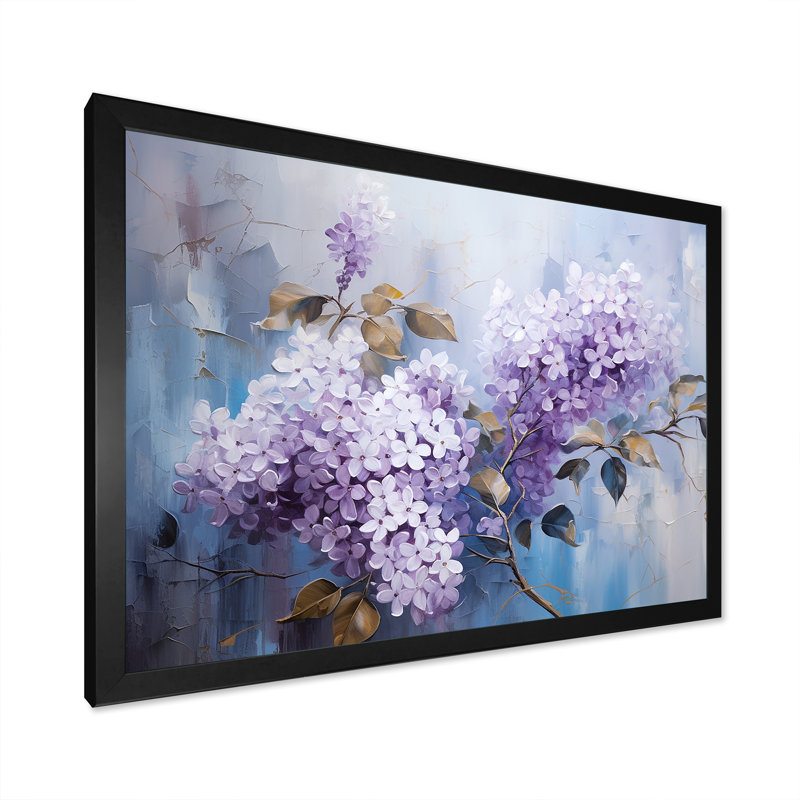 Pastel Lilac Dreams IV sur impression sur toile, H 12 po x l 20 po x P 1 po, Cadre simple noir