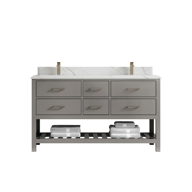 Ensemble de meuble-lavabo double l 60 po Parker