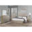 Rustic Style Queen Size Bed 1Pc Two Panel Headboard Antique Silver Finish Bedroom Furniture-1185156838