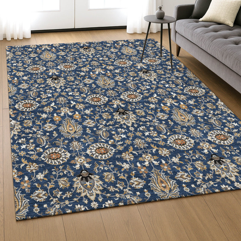 Tapis de qualité supérieure lavable à la machine Mayfield AMF2192 global, Marine, 10 pi x 14 pi