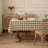 Brown Plaid Woven 100% Cotton Tablecloth With Pom Pom 56" W X 96" L-1074294632-1074294628