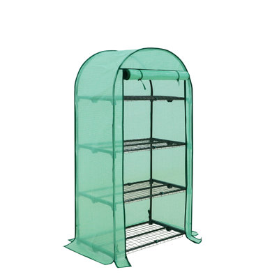 4-Tier Portable Mini Greenhouse With Shelves