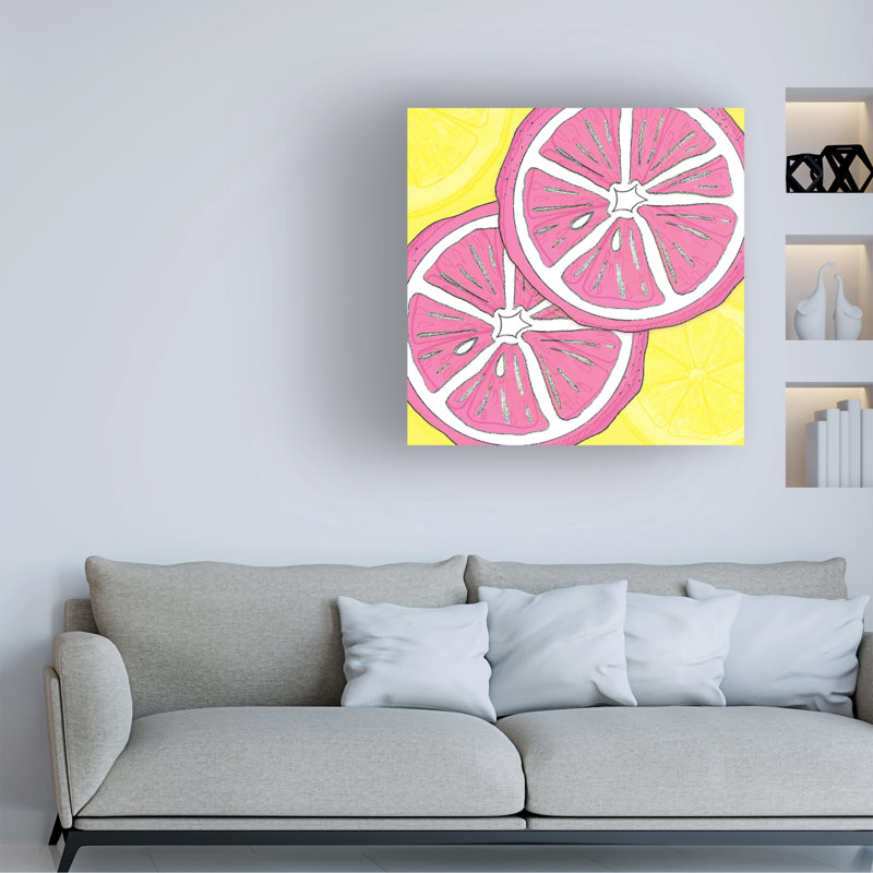 «Summer Time Citrus Fun 4» par LightBoxJournal - peinture sur toile tendue, H 18 po x l 18 po
