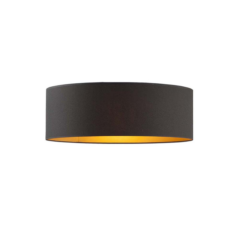 Suniga Fabric Flush Mount, Black, 20cm H x 50cm W x 50cm D