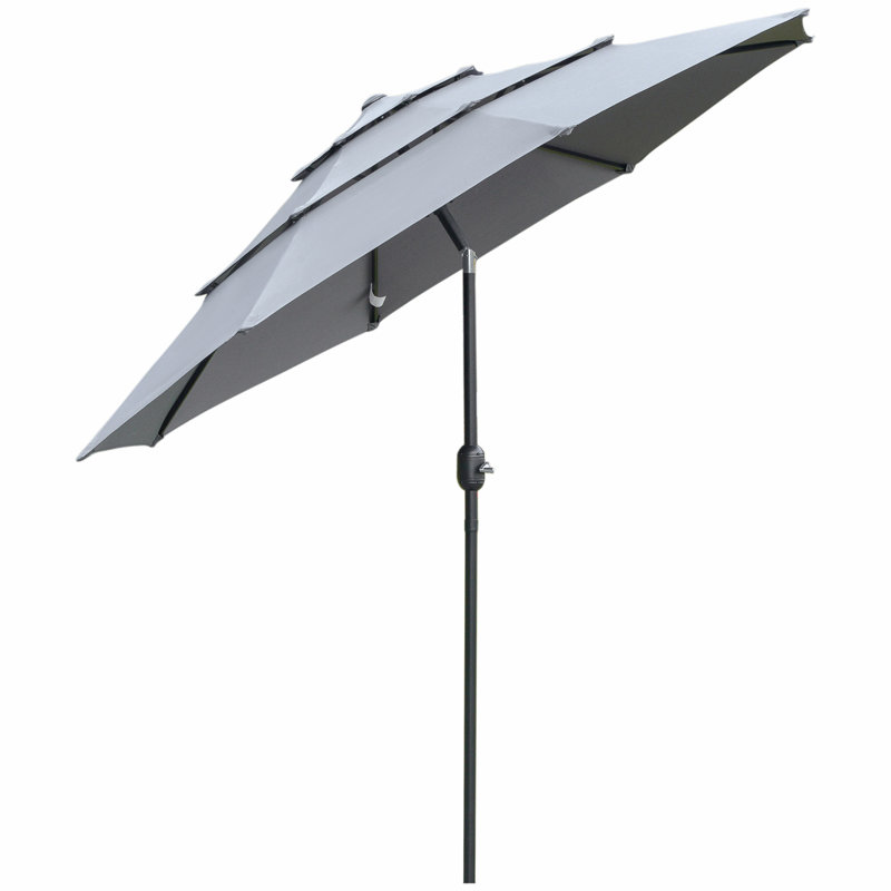 Parasol d'extérieur polyvalent avec caractéristiques avancées pour une expérience d'ombrage ultime (sans base), Gris foncé