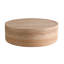 Table basse ronde de 39,37 pouces avec grain de bois naturel pour les salons modernes, aucun assemblage requis