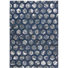 City Chic Leather Geometric Area Rug in Silver/Beige/Gold