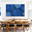 «Abstract Abstract Geometric Blue African Circles», ensemble de 3 pièces sur toile par AfroArtistry Studio-93059795