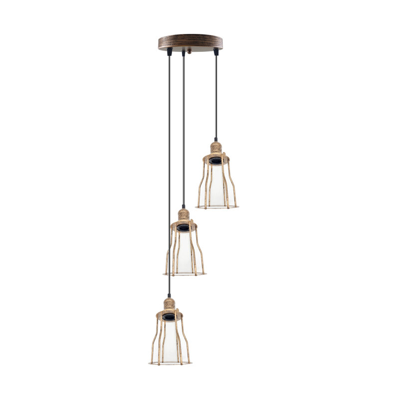 Thistletown 3 - Light Brushed Copper Pendant, No