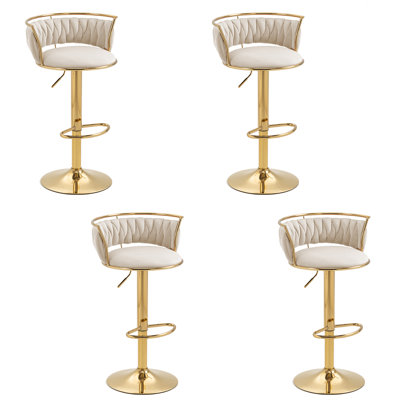 Christal Swivel Upholstered Adjustable Height Counter Stool