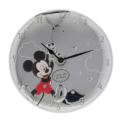 Disney Mickey Real Silver 999 Plated Wall Clock