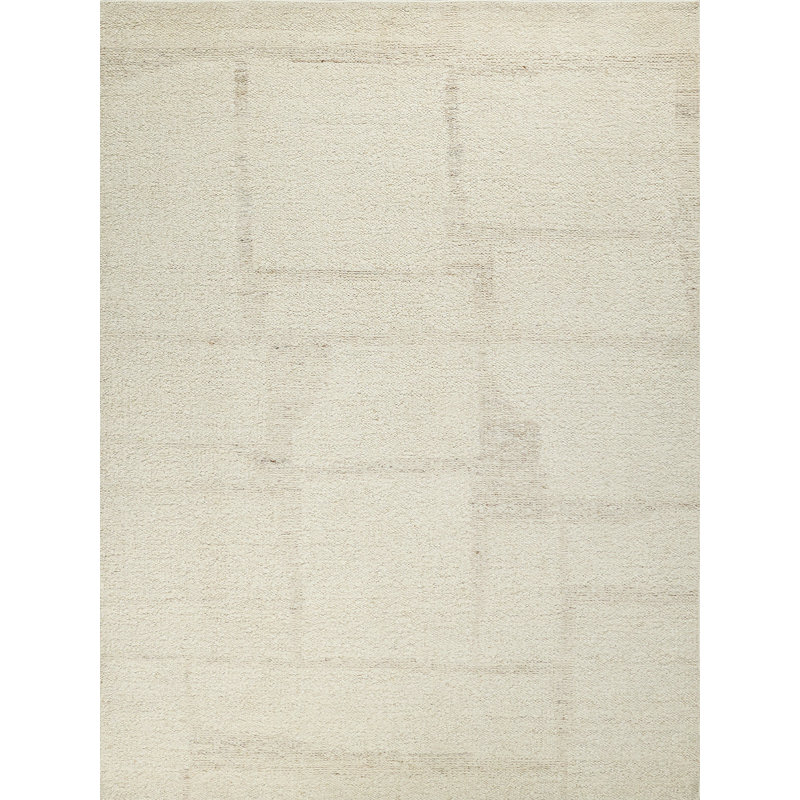 Kokomo Handmade New Zealand Wool, Ivory/Taupe Area Rug, Rectangle 6' x 9'
