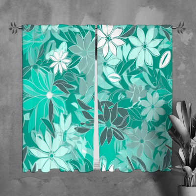 Rideaux à motif floral - 6086