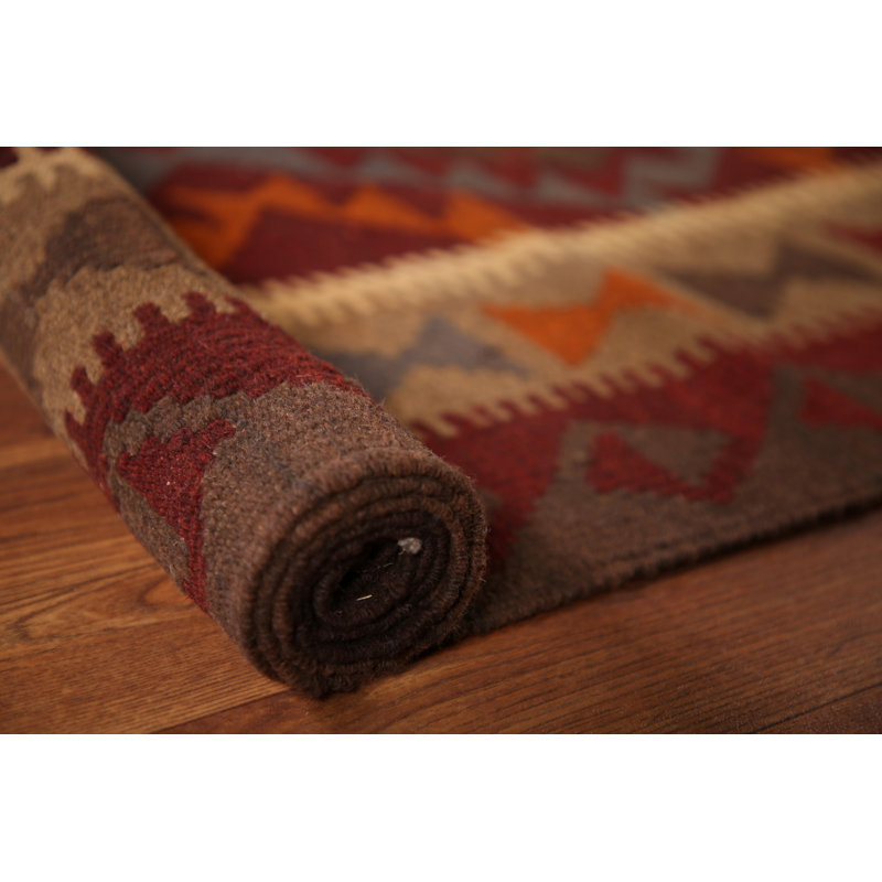 Tapis multicolore à motif oriental kilim 5 x 7