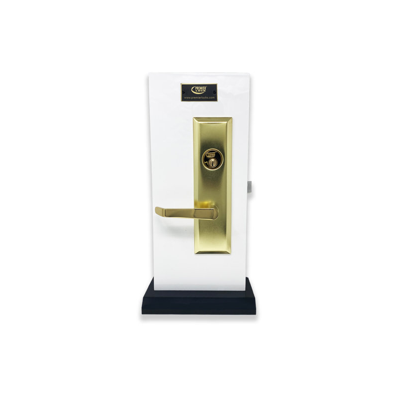 Mortise Levers With Deadbolt Entry Set, Brass, Left