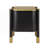Contemporary 2 Drawers Nightstand With Curved Profile Design, Bedside Table With Exposed Legs, Bed Side Table