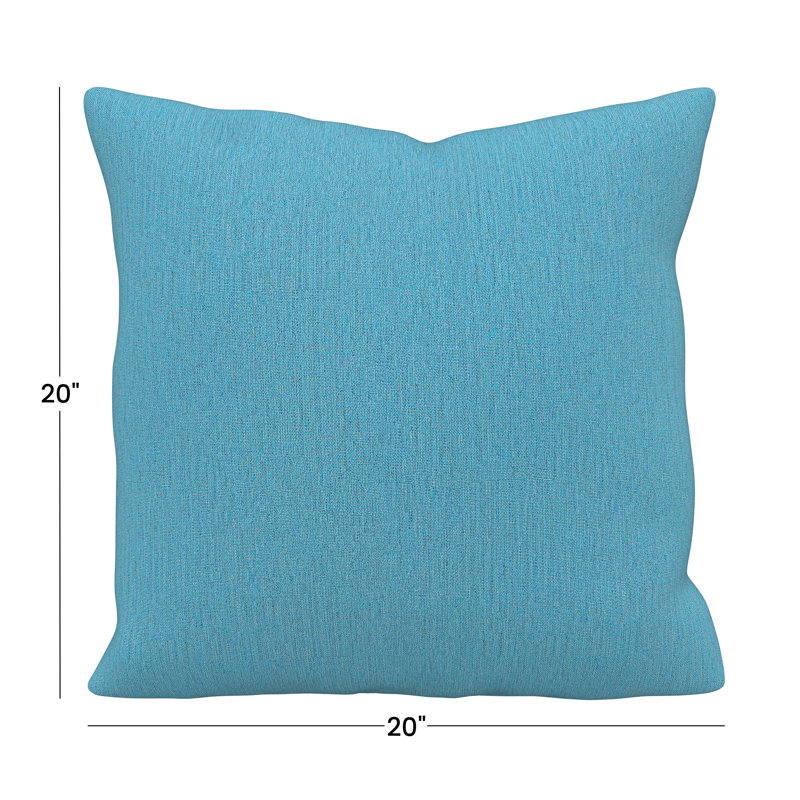 Jem Gabi Sunbrella® Indoor/Outdoor Throw Pillow, Square 20", Cast Horizon Sunbrella® Plainweave
