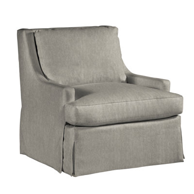 Fauteuil à housse en lin de 35 po de large Royce