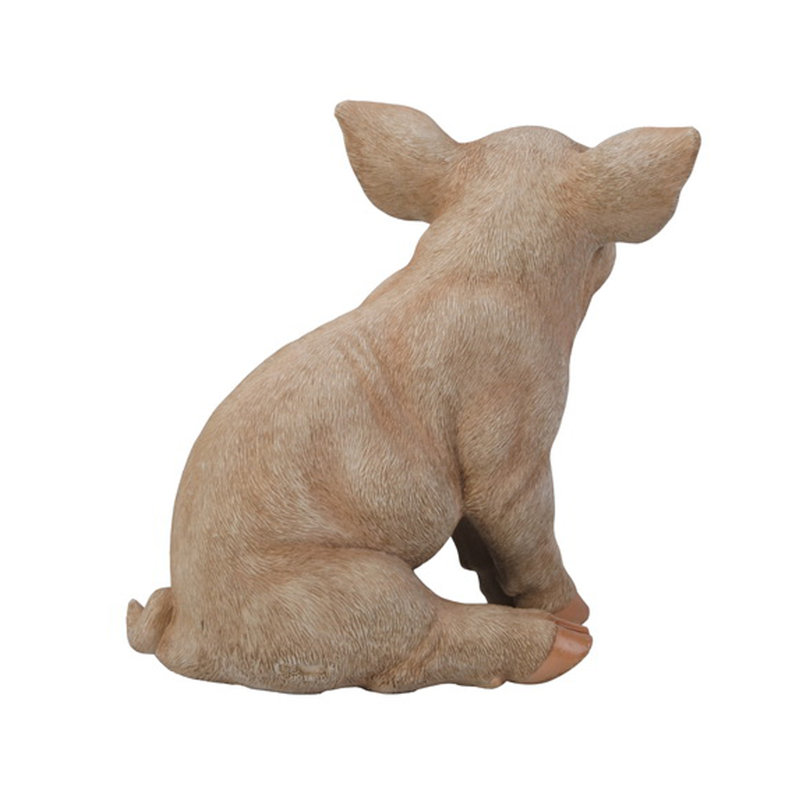 Figurine cochon assis, H 9 po x l 7 po x P 10 po