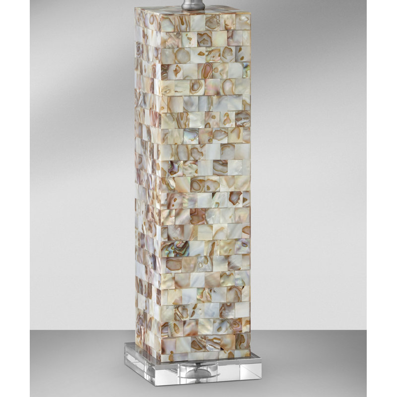 Lampe de table en nacre 31 po Perla
