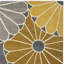 Tapis floral en laine et viscose touffeté à la main Carolette-671737084