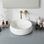 Lavabo vasque de salle de bain en résine 17,7 "avec bonde escamotable-115275472