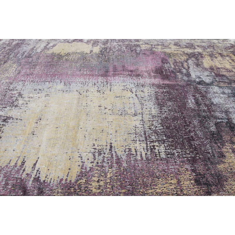 Contemporary One-of-a-Kind Rectangle 7'10" X 9'10" Hand Knotted Area Rug