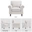 Luelle Upholstered Accent Chair Modern Fabric Rolled Armchair-219587699