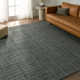 Striped Handmade Area Rug in Blue/White