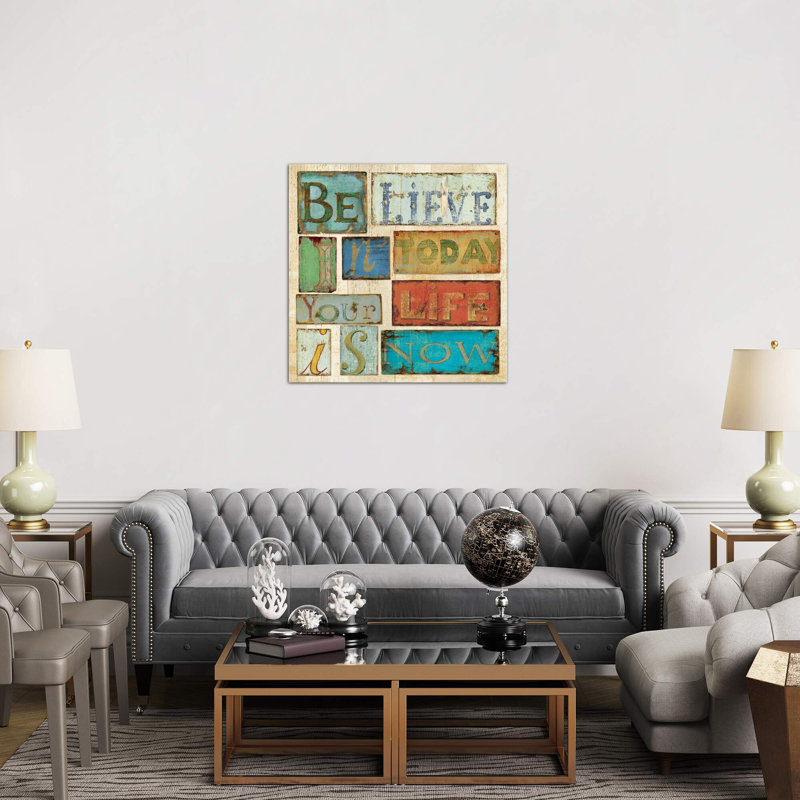 Believe & Hope by Daphne Brissonnet - Print on Canvas, 45.72 cm H x 45.72 cm W x 1.91 cm D, Wrapped Canvas