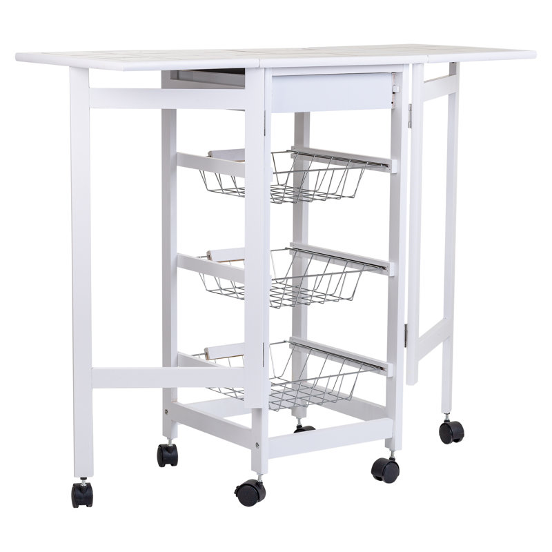 Laquia Wood Kitchen Cart