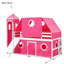 Lit mezzanine simple avec tente et tour rose Slide-1264912420