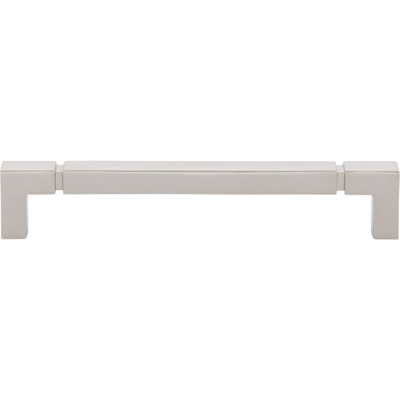 Langston Bar Pull, Polished Nickel, 6 5/16" Center To Center