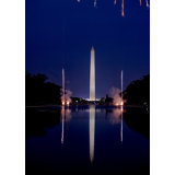 Fireworks At The National Mall Print by Angela Pan