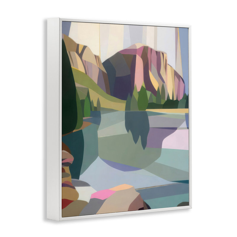 El Capitan et Merced River, estampe numérique, design par Melba Browne, H 14 po x l 11 po
