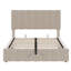 Lit plateforme tapissier double avec système de rangement hydraulique-1788572791-1788572790