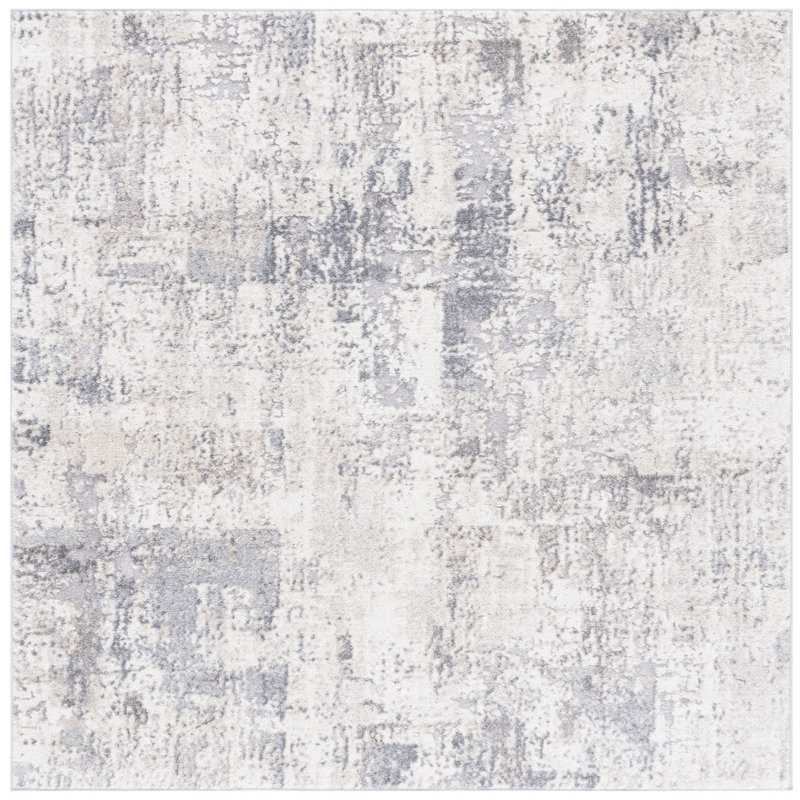 Hanka Performance Abstract Rug, Square 6'7"
