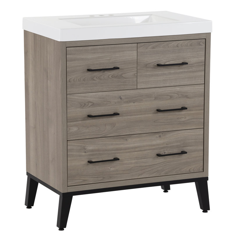 Clarinda 30.5" Single Bathroom Vanity Set, Forest Elm